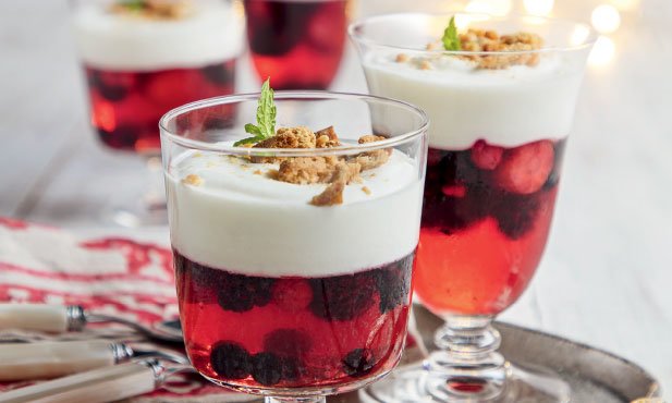 Trifle de frutos vermelhos